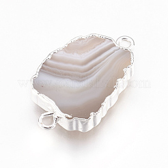 Соединители звеньев натурального агата&nbsp;G-E493-H02-S