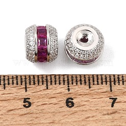 925 perline in argento sterling con pavé di zirconi cubici rosa intenso&nbsp;SE-CBAF1B2-12B-P