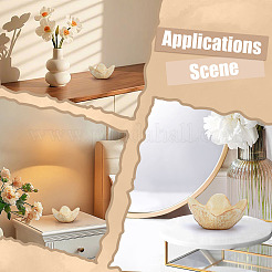 Piatto da dessert in porcellana a forma di fiore&nbsp;ODIS-WH0030-371