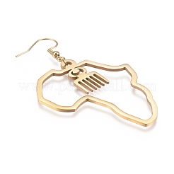 201 серьги-подвески из нержавеющей стали EJEW-O101-03G