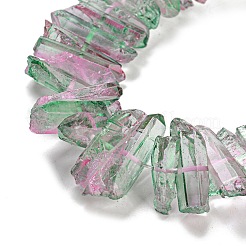 Нити натуральных окрашенных кварцевых бусин&nbsp;G-G791-14N