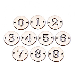 Необработанные соединители звеньев из натурального тополя&nbsp;WOOD-S045-138B