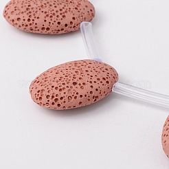 Овальные подвески из синтетического лавового камня&nbsp;G-N0112-19