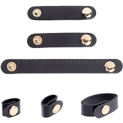 6 Stück 3 Stile Rindsleder-Kabelbänder mit goldenem Metalldruckknopf&nbsp;FIND-CL0001-73B