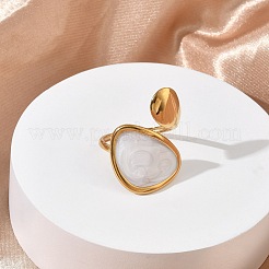 Offene Manschettenringe aus Edelstahl 304 für Damen&nbsp;RJEW-F208-02G-01