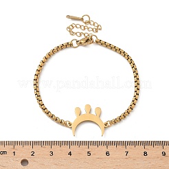 Браслеты из нержавеющей стали moon 304&nbsp;BJEW-M097-02G