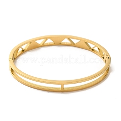 Brazaletes de acero inoxidable 304 con revestimiento al vacío ajustable&nbsp;BJEW-F474-27G
