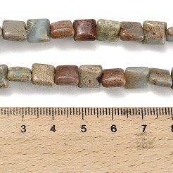 Натуральные бусины из аква терра яшмы&nbsp;G-Z110-H01-8x8mm