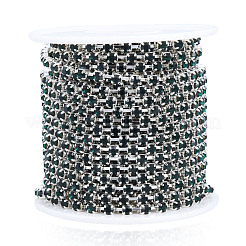 Chaînes strass en laiton plaqué argent&nbsp;CHC-N020-11C