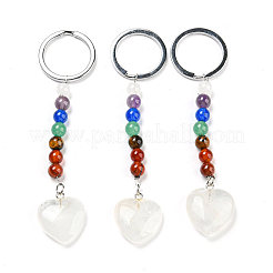 Porte-clés pendentif coeur en pierres précieuses&nbsp;G-Z033-05P