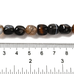 Натуральный черный агат бисер нитей&nbsp;G-NH0017-B04-01