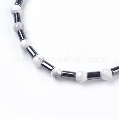 Bracciali tratto Howlite naturale&nbsp;BJEW-JB03740-03