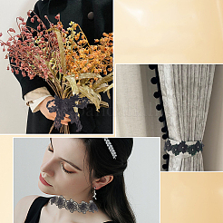 3 Stück 3 Stile Polyester-Blumen-Spitzenband&nbsp;OCOR-CY0001-20A