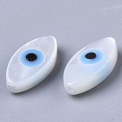 Perlas de concha de nácar de concha blanca natural&nbsp;X-SSHEL-N034-56A-01