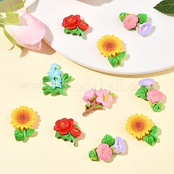 25шт 5 стиля непрозрачные кабошоны из смолы&nbsp;RESI-FS0001-97