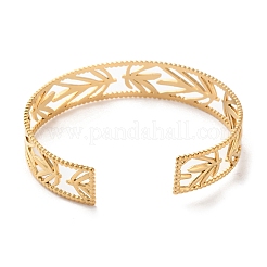 Bracelets manchettes en acier inoxydable 304 pour femmes&nbsp;BJEW-K263-05G-11