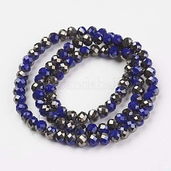 Гальванические непрозрачные стеклянные бусины&nbsp;EGLA-A034-P4mm-P02