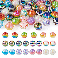 Perline in resina a strisce 28 pz 11 colori&nbsp;RESI-TA0001-75