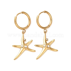 Strass-Ohrhänger aus Edelstahl 304 für Damen&nbsp;EJEW-F417-01G-02
