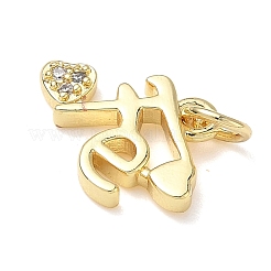 Ciondoli in ottone zirconi chiari micro pavé&nbsp;KK-L253-22G-01