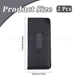 2 étui à lunettes rectangulaire en cuir PU&nbsp;DIY-CN0004-07