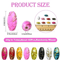 Лакированные бусины из акрила &nbsp;DACR-YW0001-01