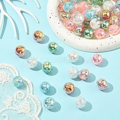 12 шт. прозрачные внутренние цветочные акриловые бусины&nbsp;RESI-YW0004-86A