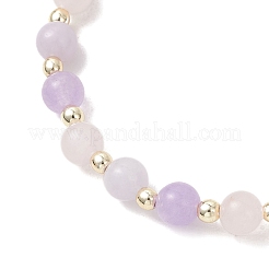 Женские браслеты из натуральных бусин аквамарина&nbsp;BJEW-JB13357