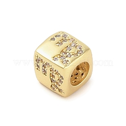 Perle europee in zircone chiaro con micro pavè di zirconi chiari&nbsp;KK-K368-01G-06
