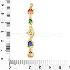 Латунные микро проложить кубического циркония большие кулоны&nbsp;KK-K418-03C-G