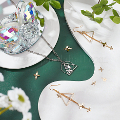 40 шт. двухцветные латунные подвески и 4 шт. четырехцветные латунные соединительные звенья&nbsp;KK-SC0002-49