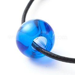 Европейский стеклянный браслет с бусинами с большими отверстиями для девочек-подростков&nbsp;BJEW-JB06845