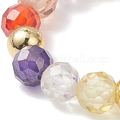 Регулируемые эластичные кольца на палец с кубическим цирконием&nbsp;RJEW-JR00974