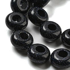 Sintetici blu Goldstone fili di perline&nbsp;G-P536-A18-01