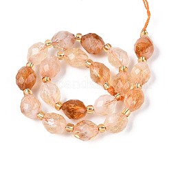 Нити из нагретых натуральных цитриновых бусин&nbsp;G-N342-44-01