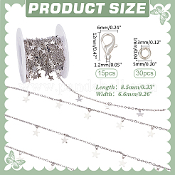 DIY-Kits zur Herstellung von Halsketten aus Messingkabelketten&nbsp;DIY-ME0001-93P