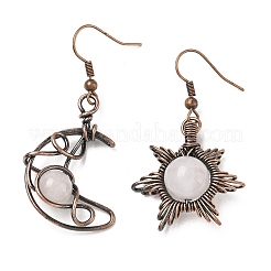 Cuarzo cristal colgante los pendientes naturales&nbsp;G-H359-07R-05