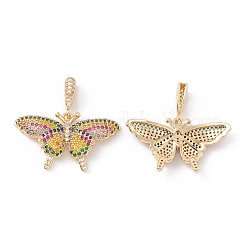 Colgante micropavé cubic zirconia de latón&nbsp;KK-E005-14G-02