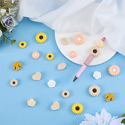 22pcs 11 couleurs perles de silicone&nbsp;SIL-WR0001-07