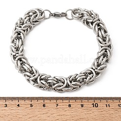 201 Edelstahl-Armbänder im byzantinischen Stil für Damen und Herren&nbsp;STAS-T077-18P