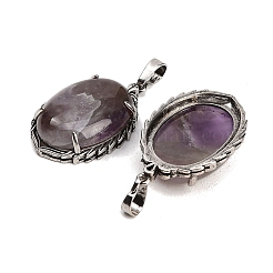 Natürlichen Amethyst Edelsteinanhänger&nbsp;G-Q350-02J