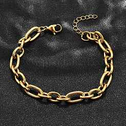 Браслеты из нержавеющей стали 304 figaro chains для мужчин и женщин&nbsp;BJEW-R021-07G