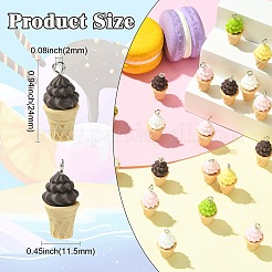 40 шт. 5 цвета непрозрачные подвески из смолы&nbsp;RESI-CJ0005-10