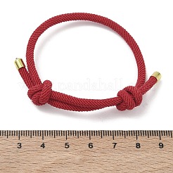 Braccialetto regolabile con cordino rotondo in nylon e cursore in stile milanese&nbsp;FB-H001-01G-14