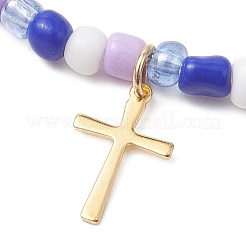 Браслеты с маленькими крестиками из нержавеющей стали 304&nbsp;BJEW-JB13462