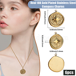 6 шт. подвески из нержавеющей стали 201 с вакуумным покрытием PVD&nbsp;STAS-BBC0008-43