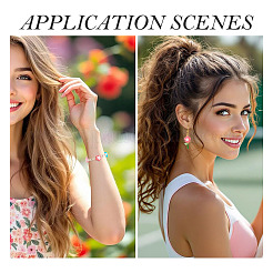 100 шт. 2 стиля двухцветные непрозрачные акриловые бусины&nbsp;SACR-TA0001-59