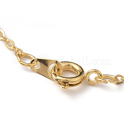 Collane con pendente in vetro a triangolo&nbsp;NJEW-JN02610-M