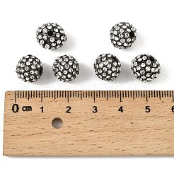 Бусины из сплава и страза&nbsp;RB-A034-10mm-A01B