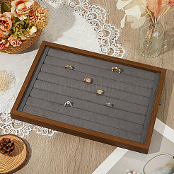 Прямоугольный бархатный поднос с подставками для колец&nbsp;ODIS-WH20015-05